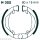 Bremsbacken MCS828; 80x18 mm