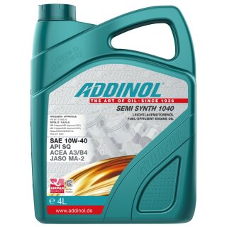 Motorenöl 10W-40 Zweirad, ADDINOL, 4 Liter