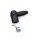 Kerzenstecker Gummi, schwarz