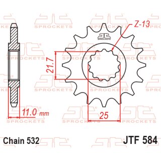 Ritzel YAM FZR750 FZR1000 GTS1000 YZF750R YZF1000 YZF-R6