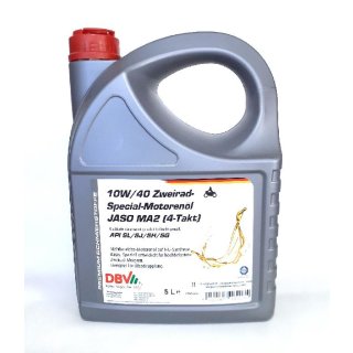 Motorenöl 10W-40, DBV Teilsynth., 5 Liter