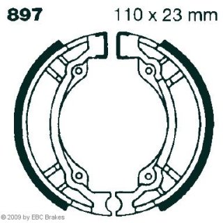 Bremsbacken EBC 897; 110x23 mm