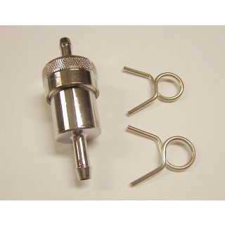 Benzinfilter Chrom, 6 mm
